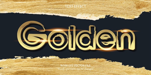 Estilo de fuente editable con efecto dorado y negro DORADO