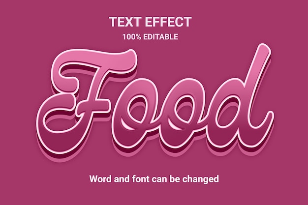estilo de fuente de efecto de texto de alimentos