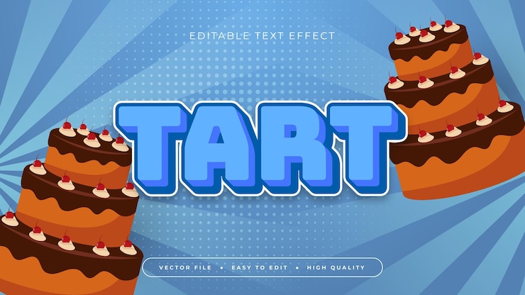Vector estilo de fuente de efecto de texto editable en 3d azul marrón y blanco
