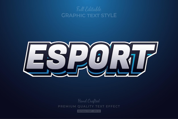 Estilo de fuente de efecto de texto editable de Esport Team