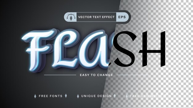 Estilo de fuente de efecto de texto editable en flash