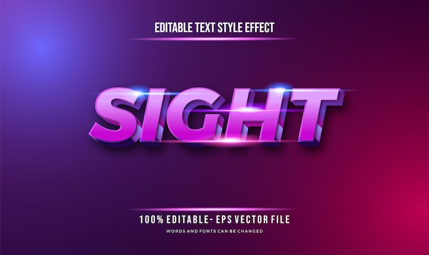 Estilo futurista moderno y estilo de texto editable con efecto azul brillante. efecto de texto editable vectorial