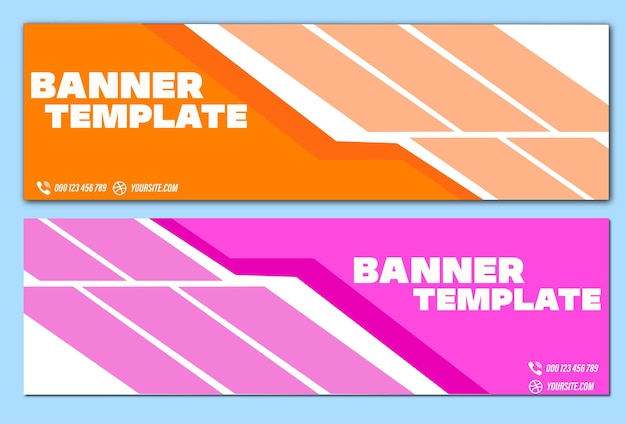 estilo geométrico de banner vectorial