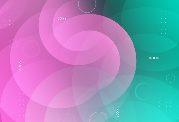 Estilo geométrico de fondo moderno gradaciones de color pastel rosa y verde