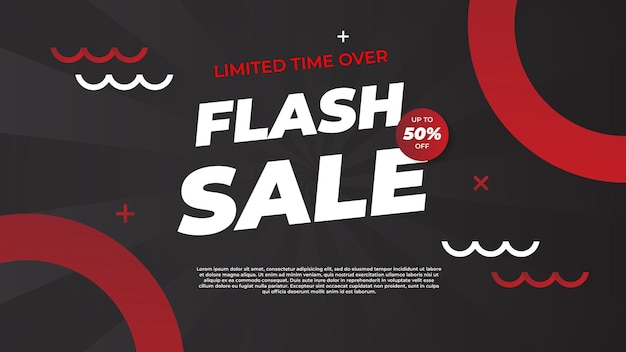 Estilo geométrico de la plantilla de fondo de venta flash