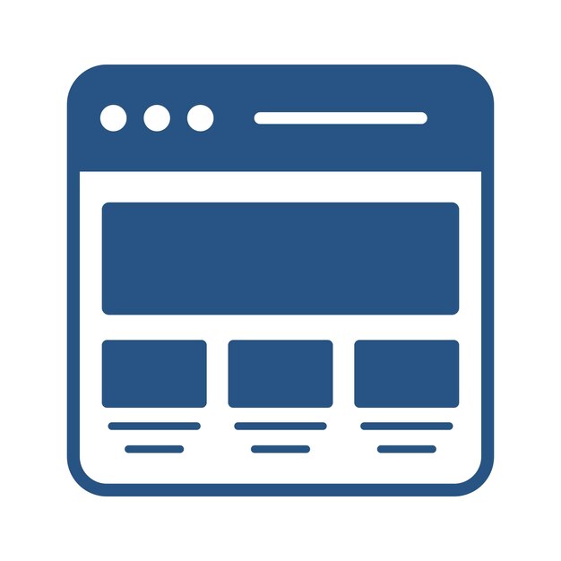 Estilo de glifo azul del sitio web