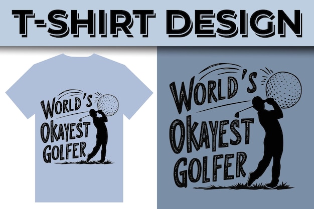 Estilo de golf Tipografía Diseño de camisetas