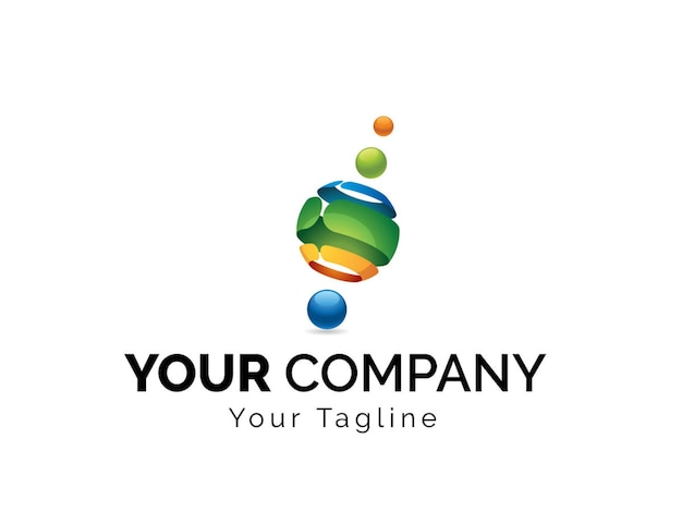 Estilo de gradiente de la colección de logotipos de tecnología