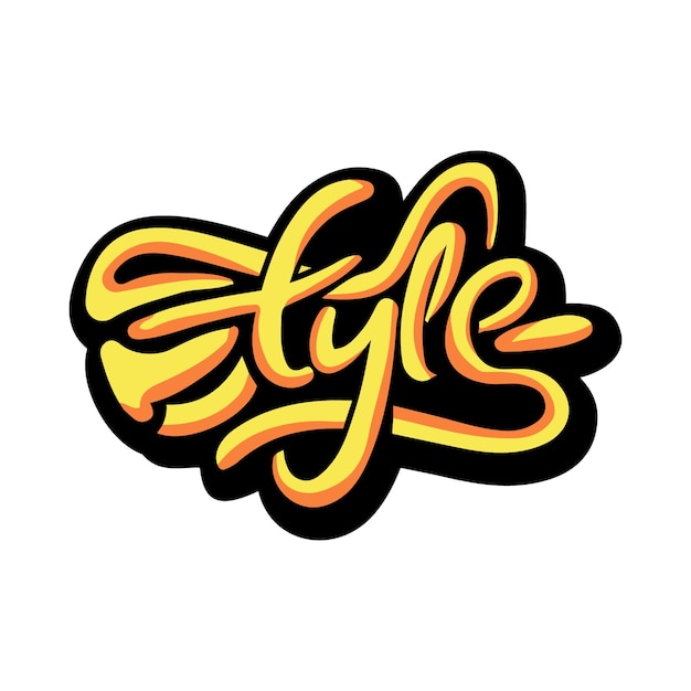 estilo graffiti letras tipografía arte ilustración