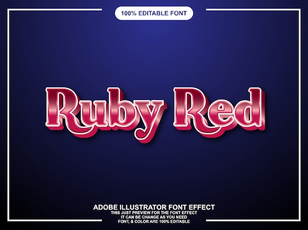 estilo gráfico editable Ruby Red gloss text