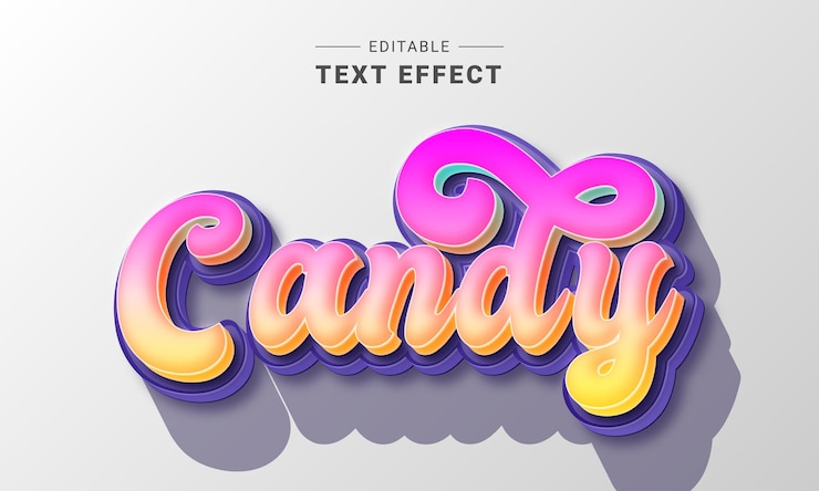 Vector estilo de gráfico vectorial de maqueta de efecto de texto editable