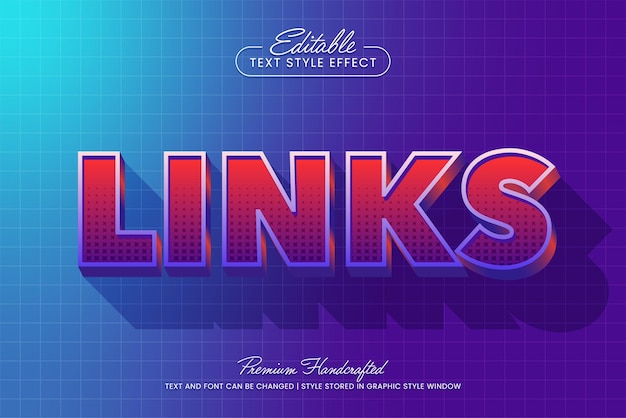 Estilo gráfico vectorial retro de título Vintage efecto de texto vectorial 3D editable