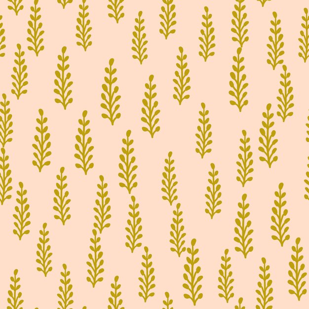 Estilo de hoja sin costuras con un toque moderno perfecto para papeles pintados y textiles con una mezcla de naturaleza y elementos abstractos