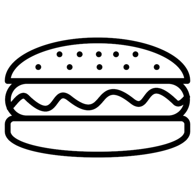 El estilo hot dog Icon