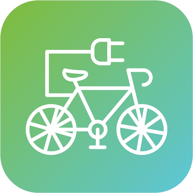 Estilo de icona de bicicleta eléctrica de diseño vectorial
