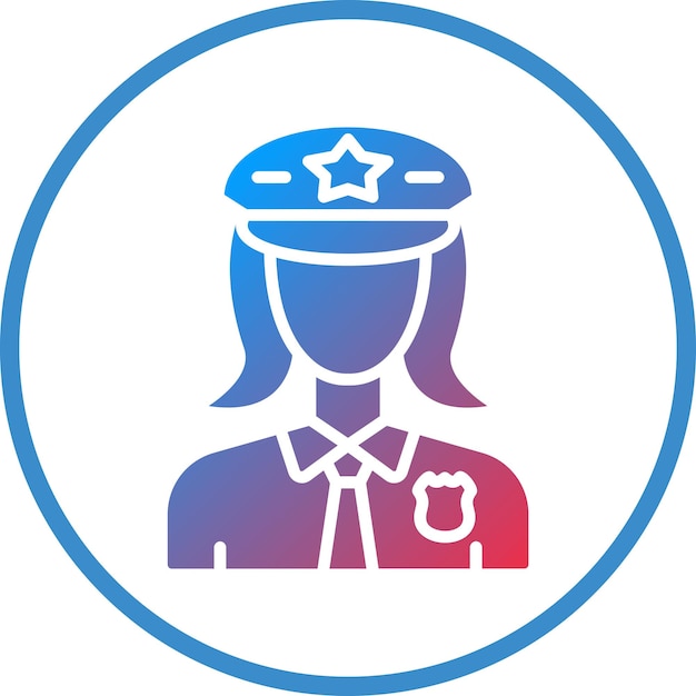 El estilo de la icona de la policía