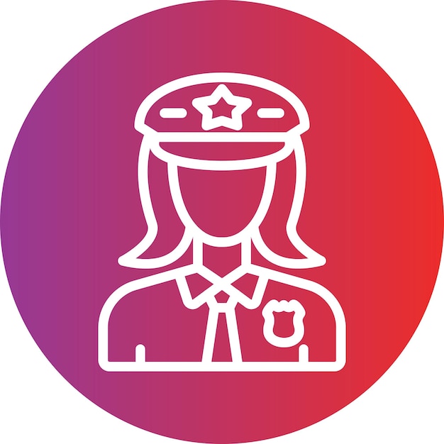 El estilo de la icona de la policía