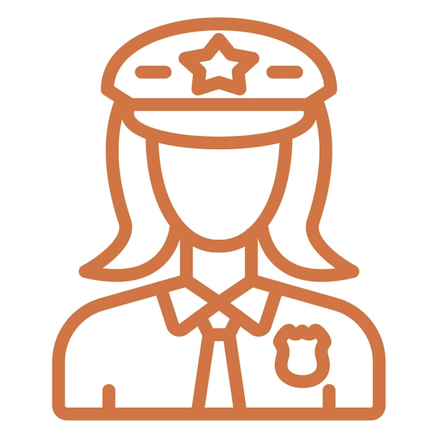 El estilo de la icona de la policía