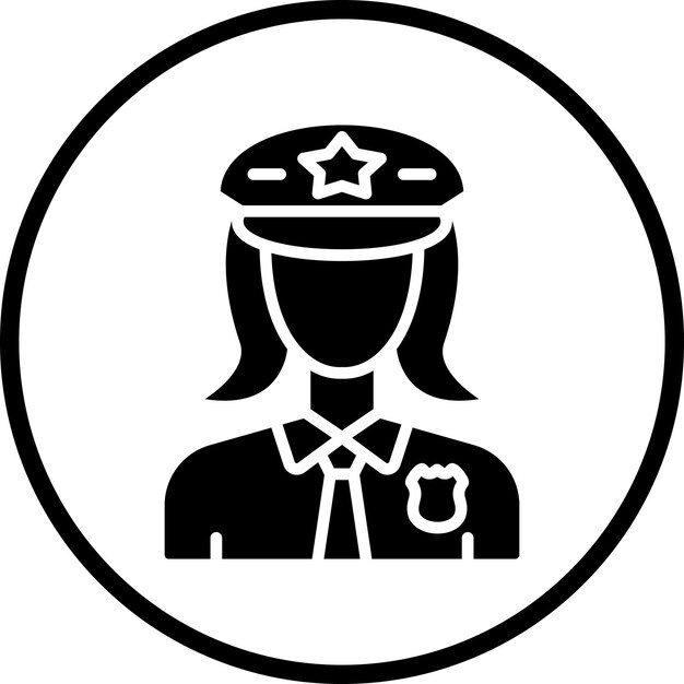 El estilo de la icona de la policía