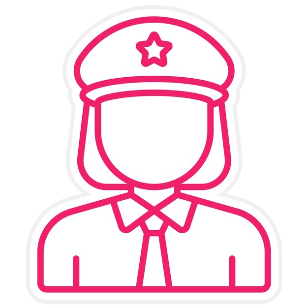 El estilo de la icona de la policía