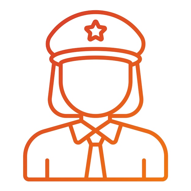 El estilo de la icona de la policía