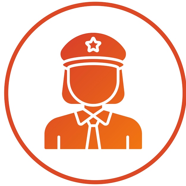 El estilo de la icona de la policía