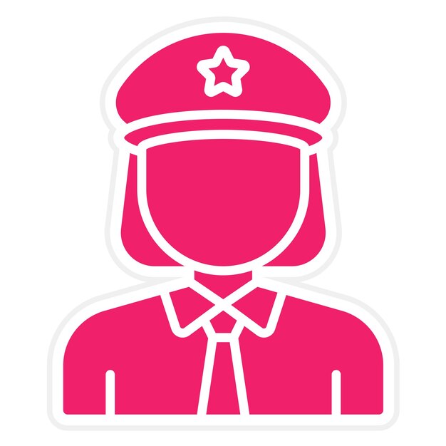 El estilo de la icona de la policía