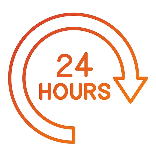 Estilo de icono de 24 horas