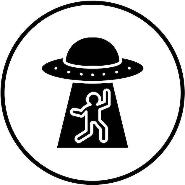 Vector estilo de icono de abducción de diseño vectorial