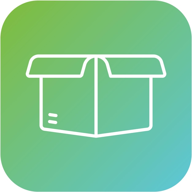 Estilo del icono abierto en la caja