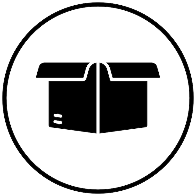 Estilo del icono abierto en la caja