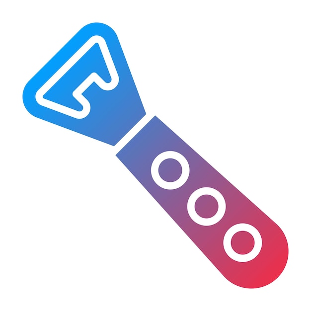 Estilo del icono del abridor de botellas de diseño vectorial