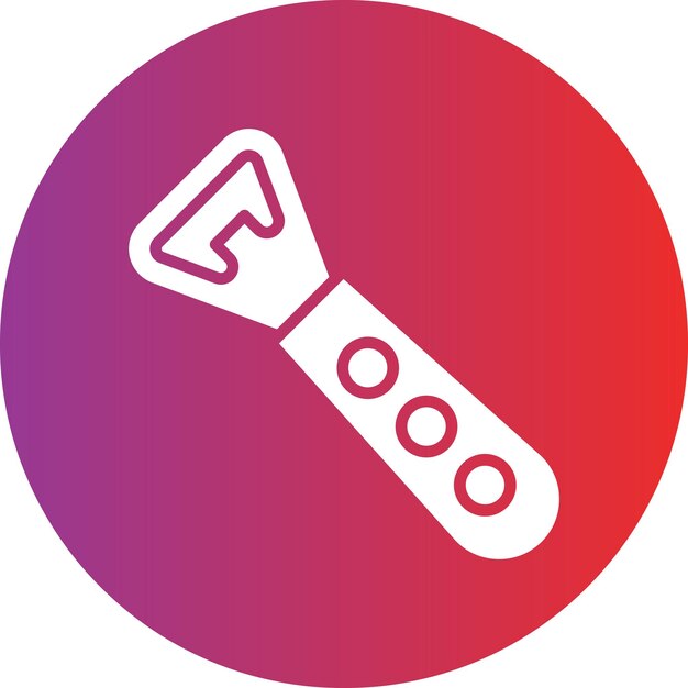 Estilo del icono del abridor de botellas de diseño vectorial