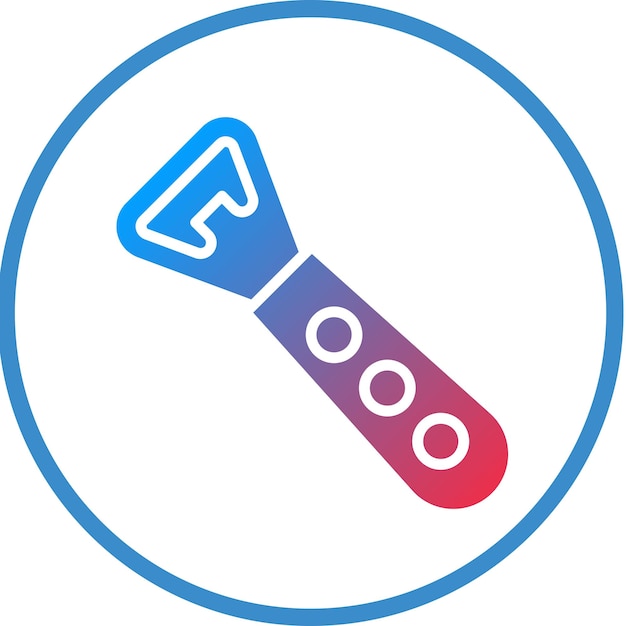 Estilo del icono del abridor de botellas de diseño vectorial