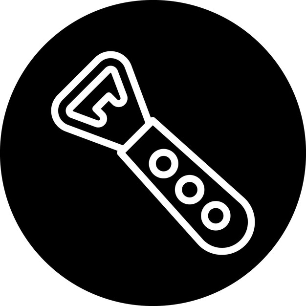 Estilo del icono del abridor de botellas de diseño vectorial