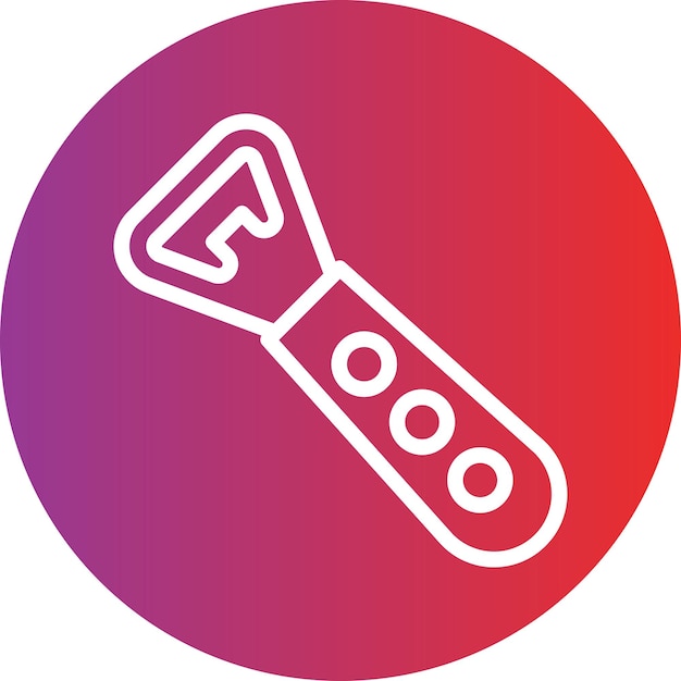 Estilo del icono del abridor de botellas de diseño vectorial