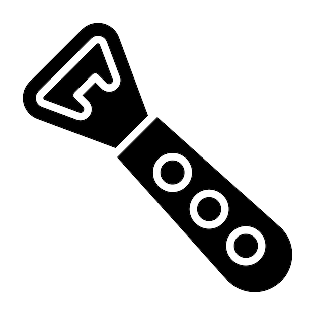 Estilo del icono del abridor de botellas de diseño vectorial