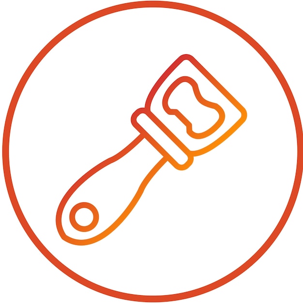 Estilo del icono del abridor de botellas de diseño vectorial