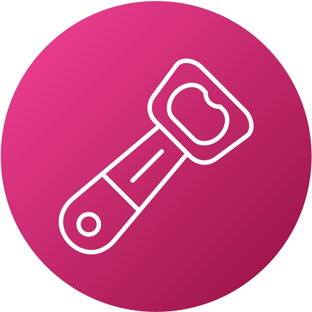 Estilo del icono del abridor de botellas de diseño vectorial