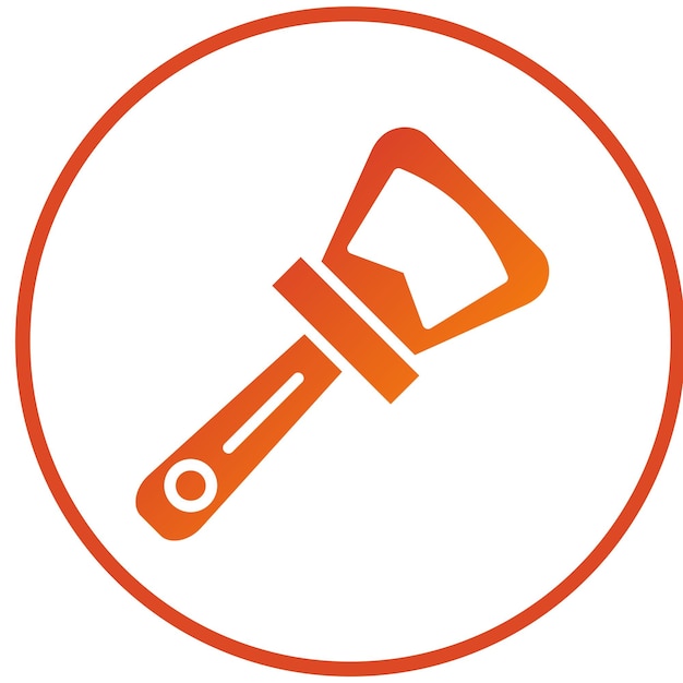 Estilo del icono del abridor de botellas de diseño vectorial