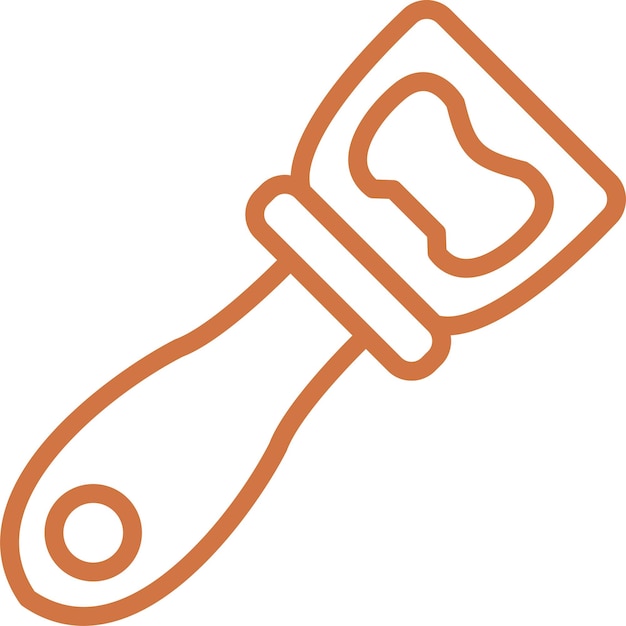Estilo del icono del abridor de botellas de diseño vectorial