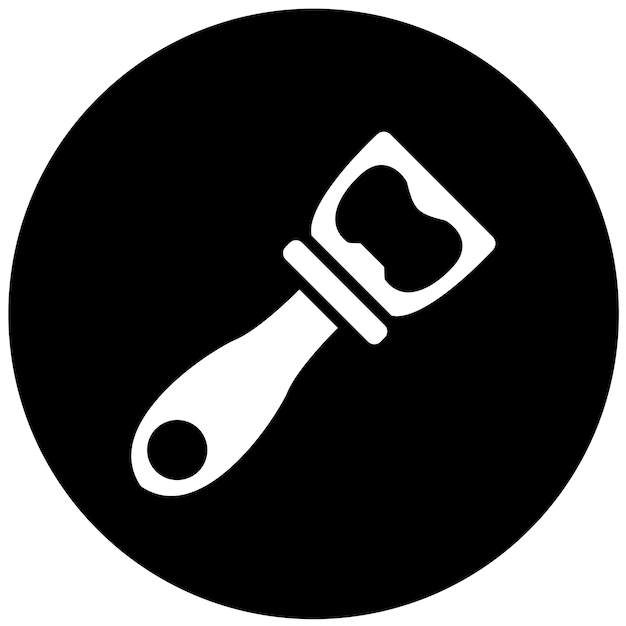 Estilo del icono del abridor de botellas de diseño vectorial