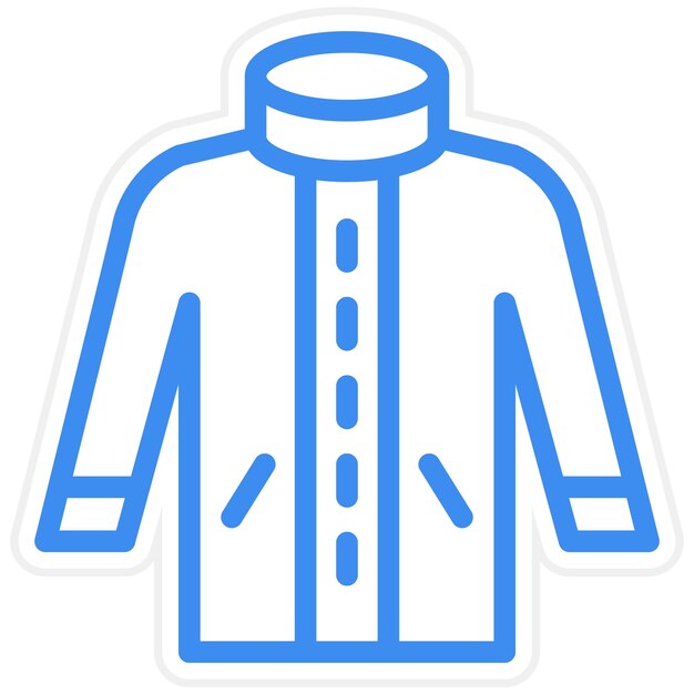 Estilo de icono de abrigo de invierno de diseño vectorial