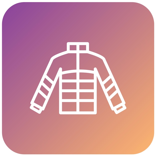 Estilo de icono de abrigo de invierno de diseño vectorial
