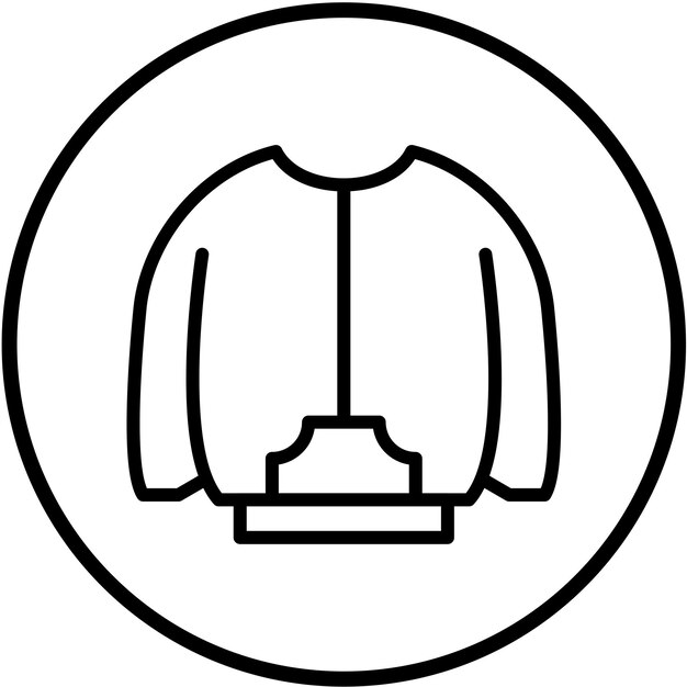 Estilo de icono de abrigo de invierno de diseño vectorial