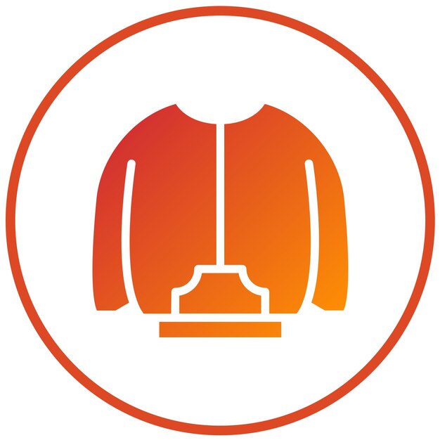 Estilo de icono de abrigo de invierno de diseño vectorial
