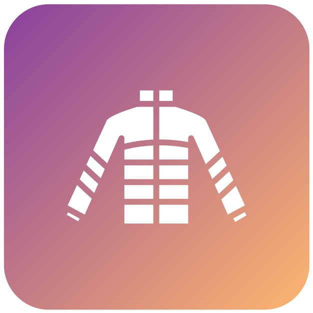 Estilo de icono de abrigo de invierno de diseño vectorial