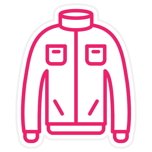 Estilo de icono de abrigo de invierno de diseño vectorial