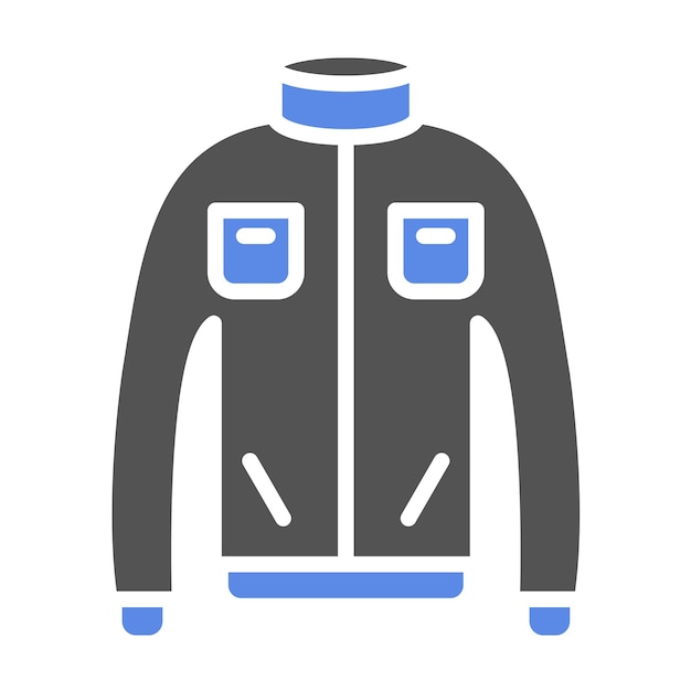 Estilo de icono de abrigo de invierno de diseño vectorial