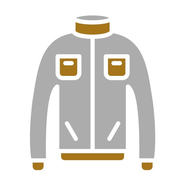 Estilo de icono de abrigo de invierno de diseño vectorial